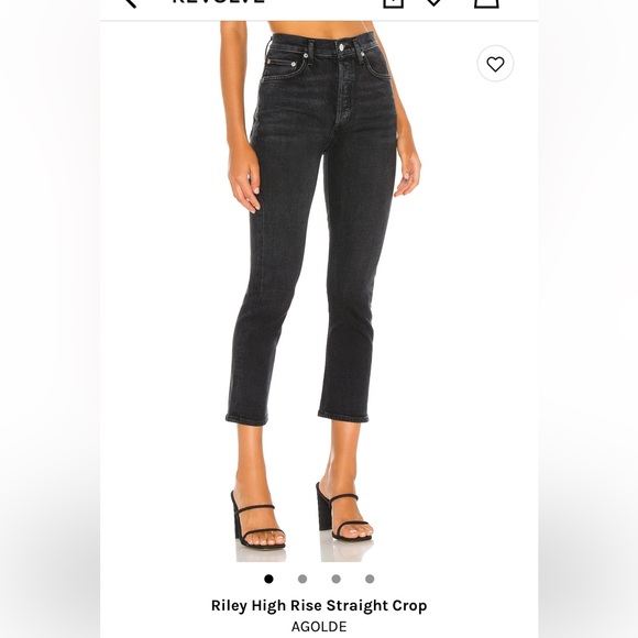 Agolde Riley High Rise Straight Crop - Picture 1 of 7